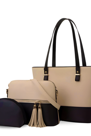 BELLA 3PC - BEIGE & BLACK