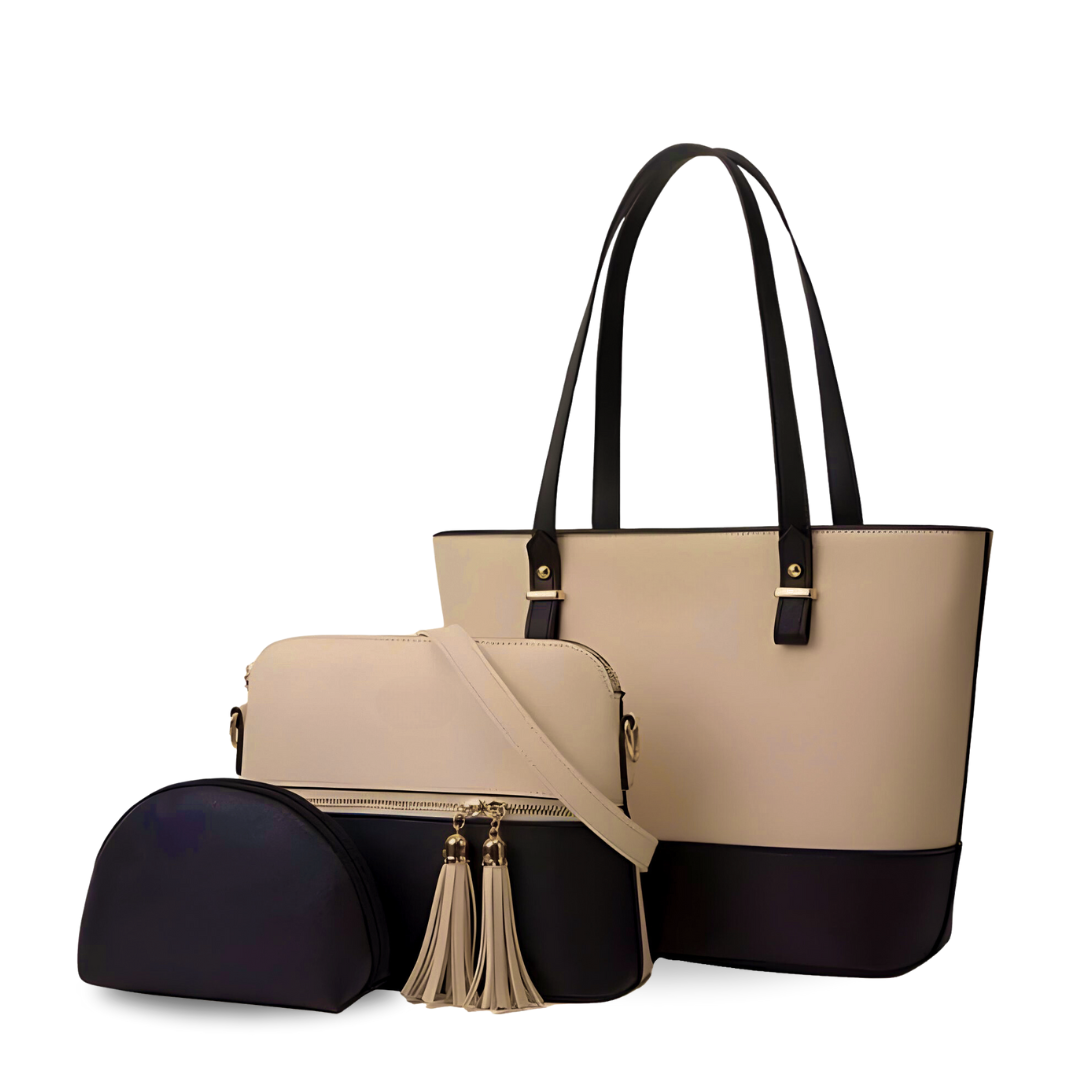BELLA 3PC - BEIGE & BLACK