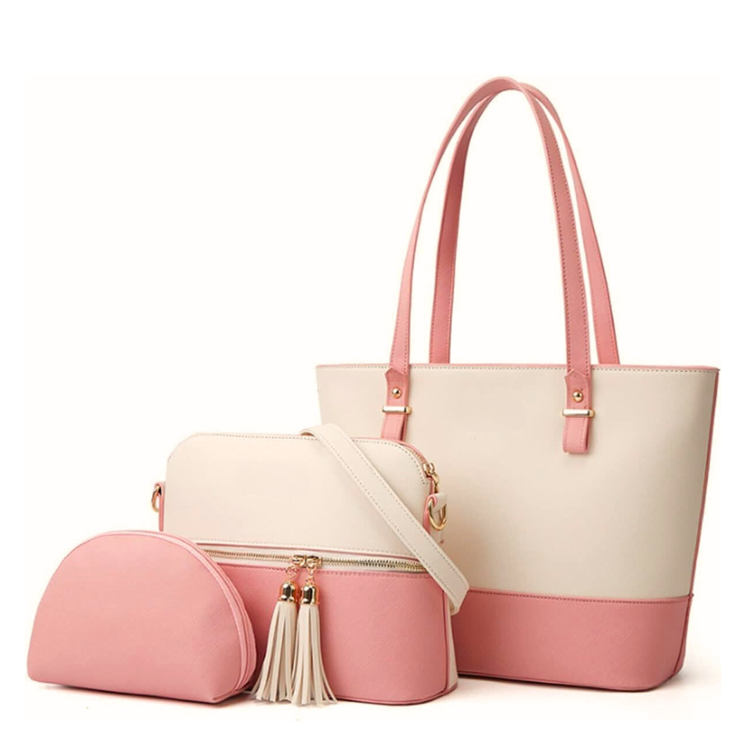 BELLA 3PC - PINK & BEIGE