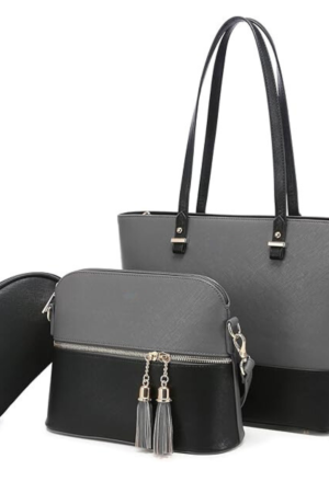 BELLA 3PC - GREY & BLACK